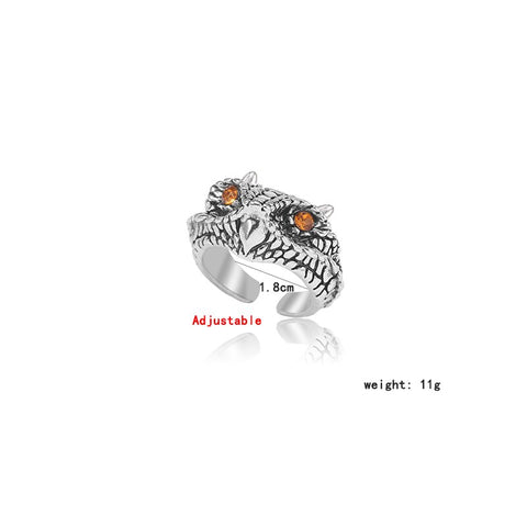 Adjustable Owl Ring