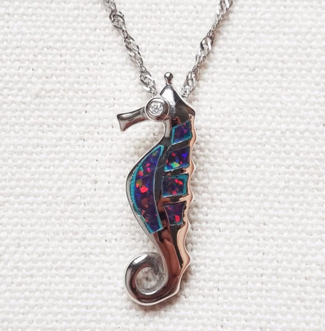 Necklace - Cute SeaHorse Opal Necklace
