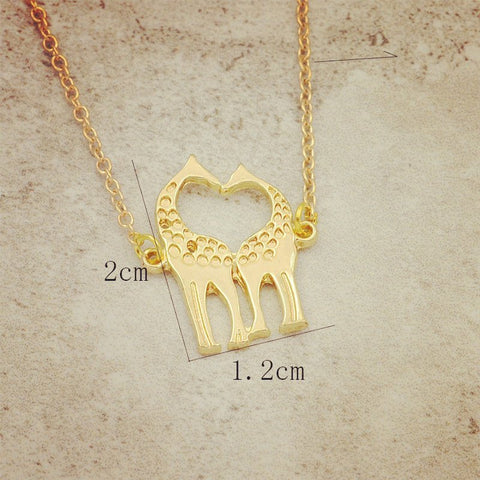 Necklace - Double Giraffe Love Necklace