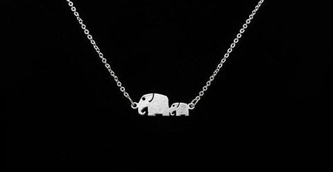 Necklace - Mom Baby Elephant Necklace