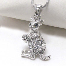 Rhinestone Kangaroo Necklace