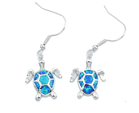 Opal Turtle Earrings