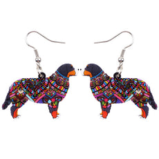 Bernese Mountain Dog Acrylic Earrings