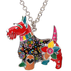 Scottish Terrier Multicolor Necklace