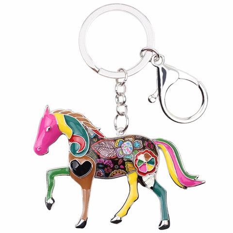 Multicolor Horse Keychain