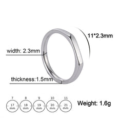 Free 2.3mm Wide - Steel Ring