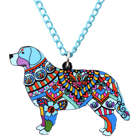 Bernese Mountain Dog Acrylic Necklace