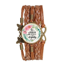Clothed  with Strenght and Dignity Bracelet