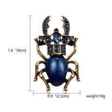 Blue Insect Brooch