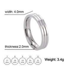 Free 4mm Wide - Steel Ring