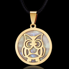Bubbly Owl Stainless Steel Necklace