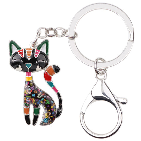 Multicolor Cat Keychain