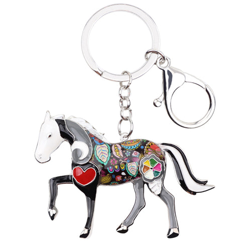 Multicolor Horse Keychain