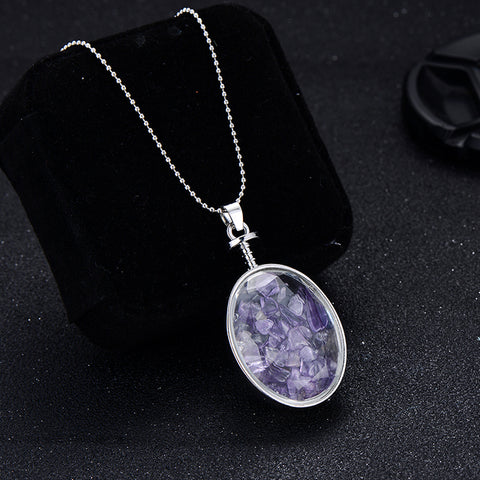 Purple Color Stone Necklace