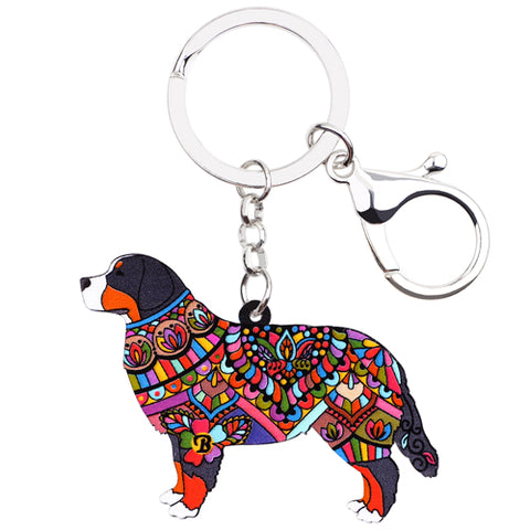 Bernese Mountain Dog Acrylic Keychain