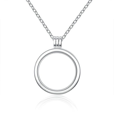 Floating Fish in Paradise  Silver Necklace