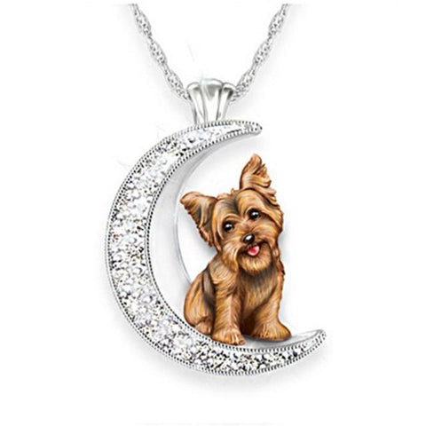 "Dog On Moon" Free Necklace
