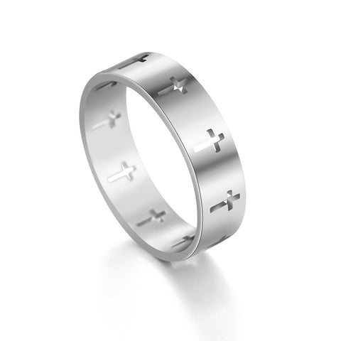 Free Cross - Steel Ring