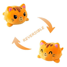 Reversible Cat Plush (orange-brown double sided cat plush), Color - D
