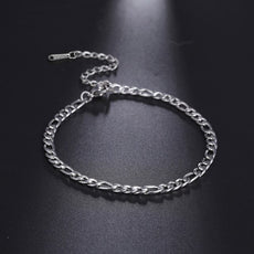 Bracelet, model - Figaro Chain Silver