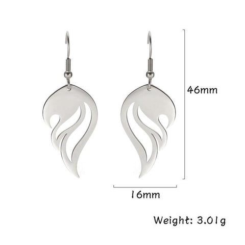 Earings, Model - Flame Steel