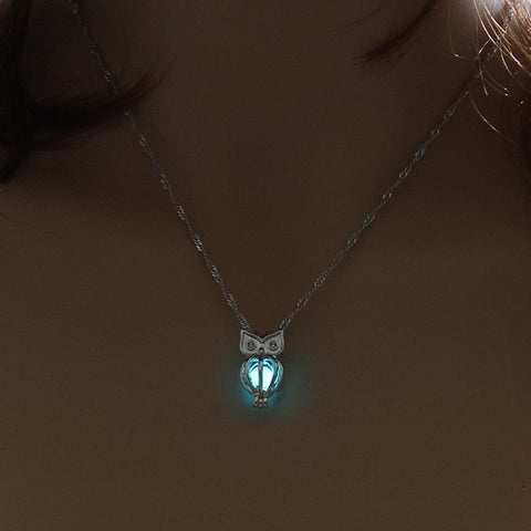Owl Glow in the Dark Necklace
