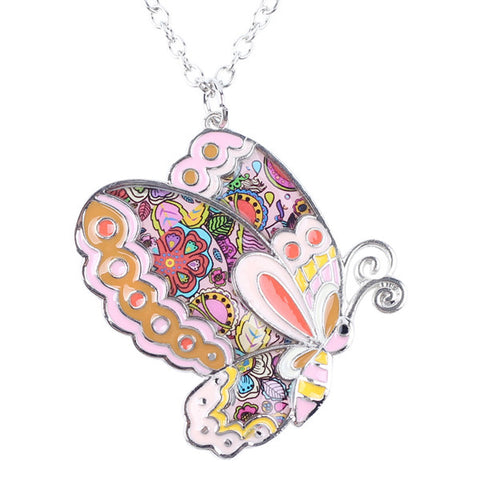 Enamel Butterfly Necklace