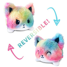 Reversible Cat Plush (rainbow double sided flip plush)
