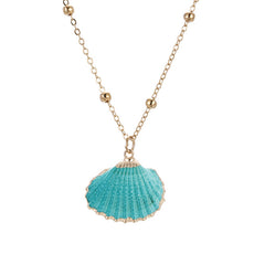 Blueish Classic Shell Necklace
