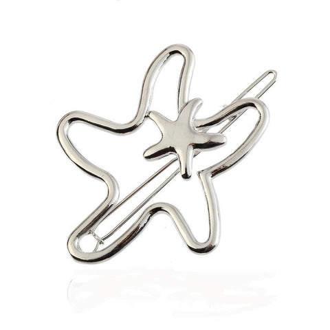 Silver Starfish Hair Clip