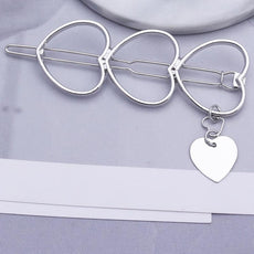 Silver Heart Hair Clip