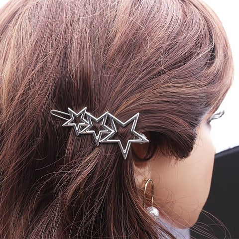 Silver Star Hair Clip