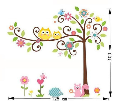 Owls on Tree Wall Stickers