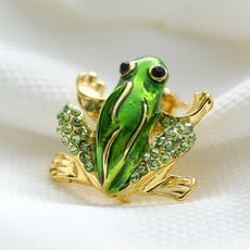 New Green Frog Brooch