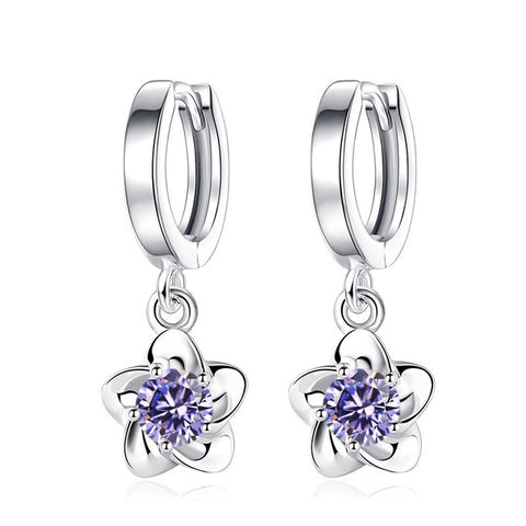 Purple Flower Earrings (75% off)